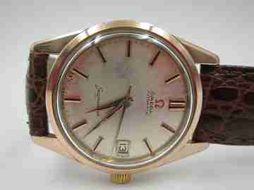 Omega Seamaster. Gold plated & stainless steel. 1960's. Automatic. Calendar. Swiss