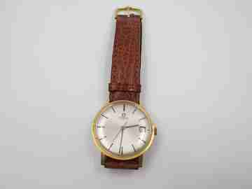 Omega. 20 micron gold plated & stainless steel. 1960's. Calendar. Automatic