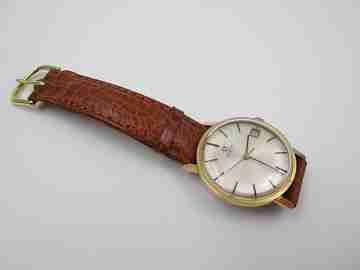 Omega. 20 micron gold plated & stainless steel. 1960's. Calendar. Automatic