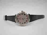 Omega. Cuerda manual. Acero inoxidable. Correa. Años 70. 17 gemas