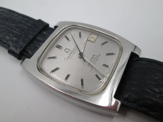 Omega. Steel. Constellation. 1970's. Square. Automatic