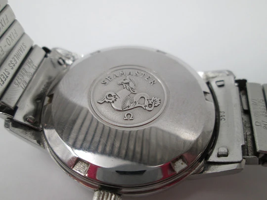 Omega. Steel. Genève Seamaster. Automatic. Date. Bracelet. Swiss