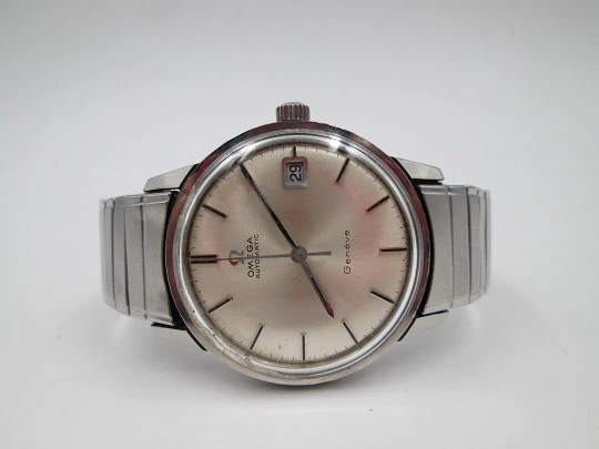 Omega. Steel. Genève Seamaster. Automatic. Date. Bracelet. Swiss