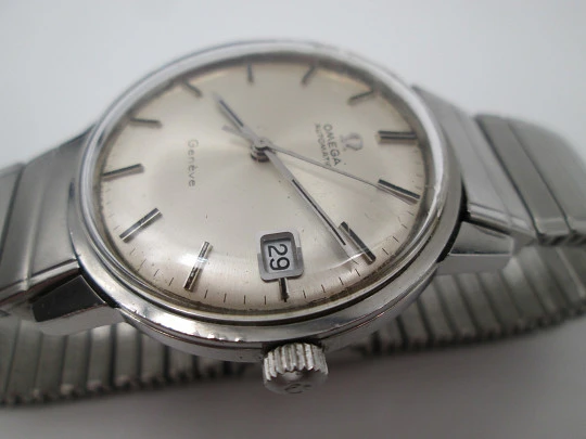 Omega. Steel. Genève Seamaster. Automatic. Date. Bracelet. Swiss