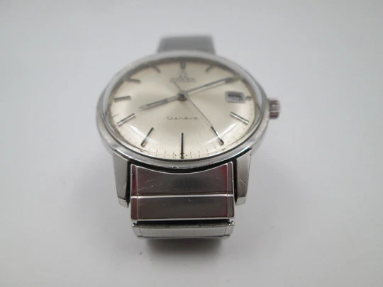 Omega. Steel. Genève Seamaster. Automatic. Date. Bracelet. Swiss