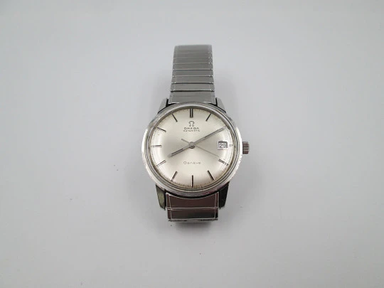 Omega. Steel. Genève Seamaster. Automatic. Date. Bracelet. Swiss