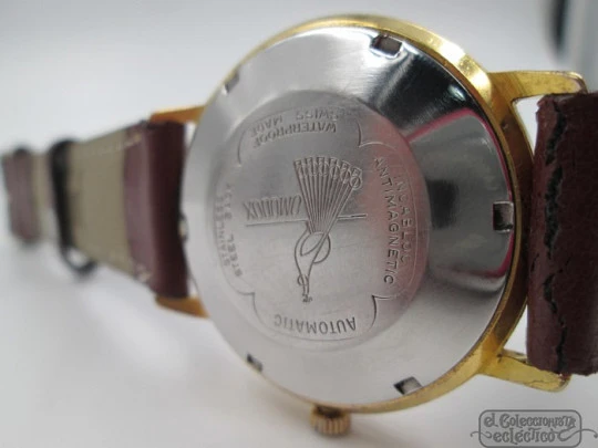 Omodox. Gold plated and steel. Automatic. Date. 1960's. Swiss Omodox. Gold plated and steel. Automatic. Date. 1960's. Swiss