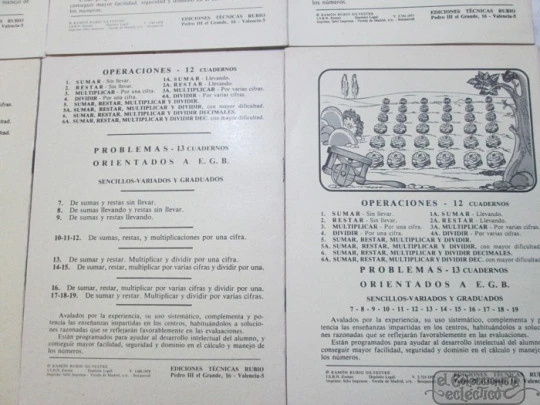Once cuadernos de problemas. 1977. Ediciones Rubio. Valencia