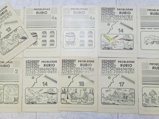 Once cuadernos de problemas. 1977. Ediciones Rubio. Valencia