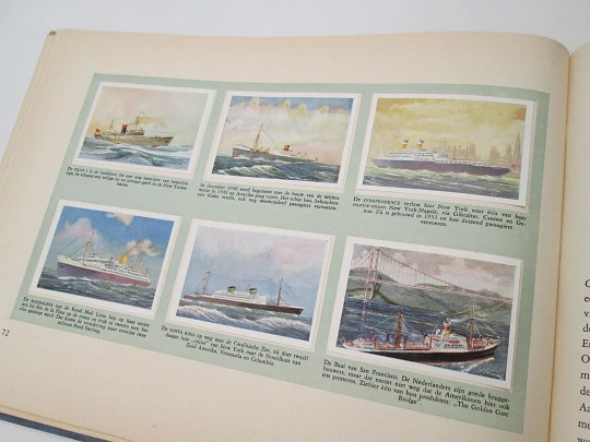 Op zeven zeeën Amerika I (In seven seas) picture card album. 1950. Holland