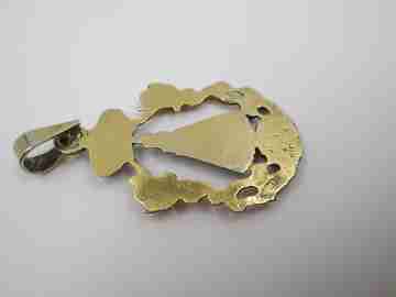 Openwork medal. Our Lady of Cabeza (Andújar). Silver & vermeil. 1950's