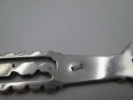 Openwork ornate spoon. Sterling silver. Pharaoh and Eye of Horus. 1980's. Egypt