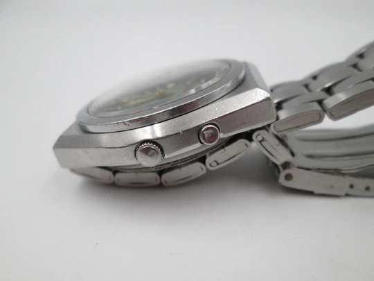 Orient Crystal 3 Stars. Acero. Dial texturizado verde. Calendario. Automático. Brazalete Orient Crystal 3 Stars. Acero. Dial texturizado verde. Calendario. Automático. Brazalete