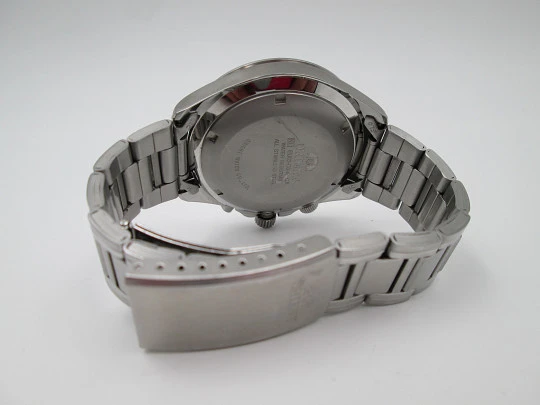 Orient Multi-Year Calendar. Automatic. Stainless steel. Bracelet. 1980's. Japan