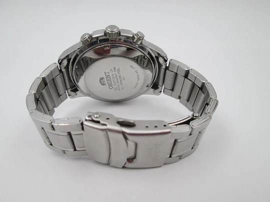 Orient Multi-Year Calendar. Automatic. Stainless steel. Bracelet. 1980's. Japan