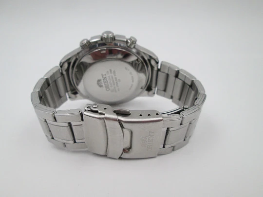 Orient Multi-Year Calendar. Automatic. Stainless steel. Bracelet. 1980's. Japan