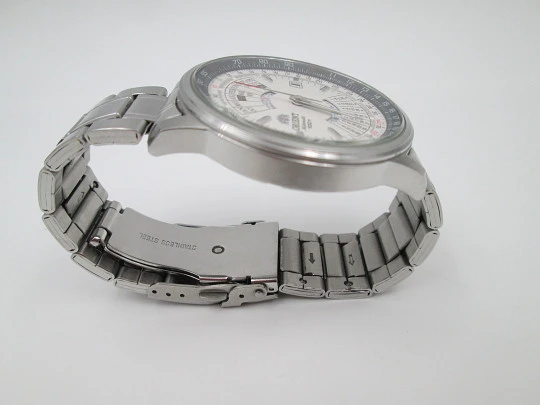 Orient Multi-Year Calendar. Automatic. Stainless steel. Bracelet. 1980's. Japan