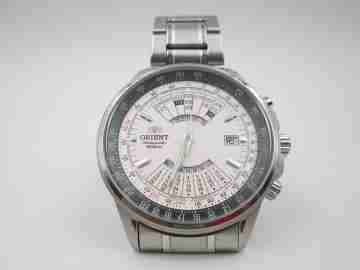 Orient Multi-Year Calendario. Automático. Acero inoxidable. 1980. Brazalete. Japón
