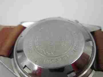 Orient. Acero inoxidable. Automático. Dial tornasolado. Calendario. 1970. Japón
