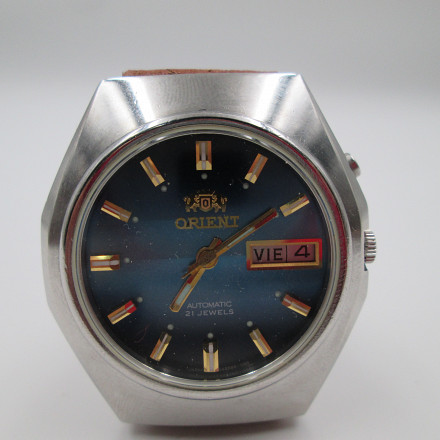 Orient Automatic Calendar Strap Blue Dial Steel El Coleccionista Eclectico