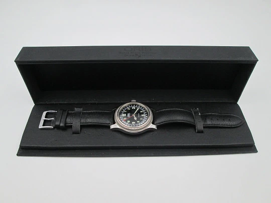Oris Big Crown Pointer Date. Automatic. Stainless steel. Black dial. 1990's. Swiss