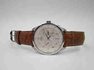 Oris Classic XXL Worldtimer. Automático. Acero inoxidable. Dial blanco. Estuche. 2011