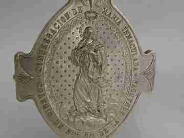 Our Lady of the Bonanova college. Silver metal. 1920's. Muntañola