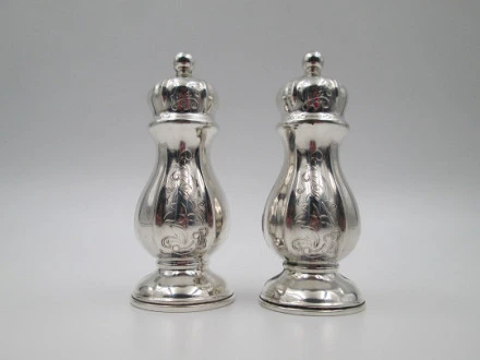 Duck Pair Salt And Pepper Shakers 925 Sterling Silver 1950s Spain