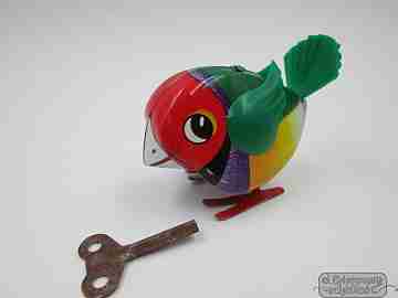 Pájaro Lilo. Hojalata y plástico. Lehmann. Alemania Occidental. 1960. Caja