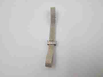 Pandora Reflexions women's mesh bracelet. Sterling silver. Crown motif