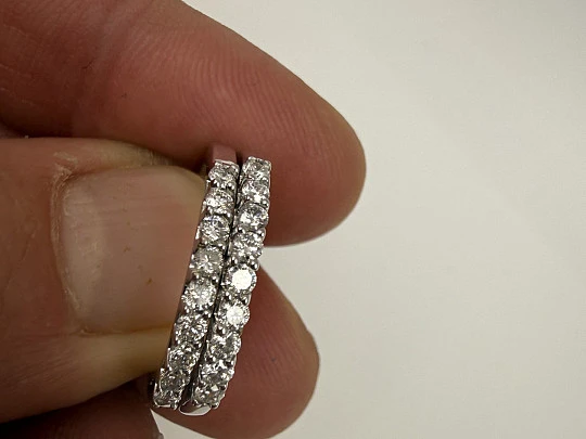 Pareja de alianzas. Oro blanco 18k y diamantes. Gemco Jewels. 2010