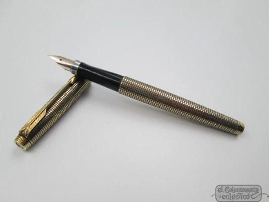 Parker 75 Cisele. Plata ley vermeil. 1970. EEUU. Plumín oro 14K