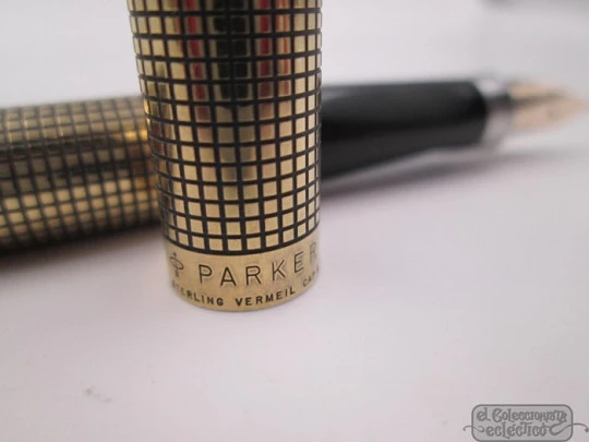 Parker 75 Cisele. Plata ley vermeil. 1970. EEUU. Plumín oro 14K