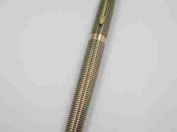 Parker 75 Cisele. Sterling silver vermeil. 1970's. 14K gold nib