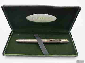Parker 75 Cisele. Sterling silver vermeil. 1970's. 14K gold nib