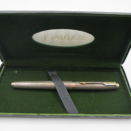 Parker 75 Cisele Sterling Silver Vermeil 1970s 14k Gold Nib | El