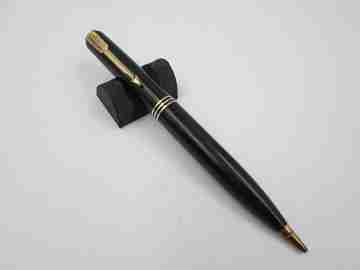 Parker Vacumatic mechanical pencil. Black plastic & gold plated. 1940's. USA