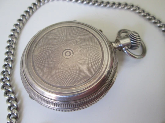 Pascual Marqués hunter-case pocket watch. Sterling silver. Stem-wind. 1890
