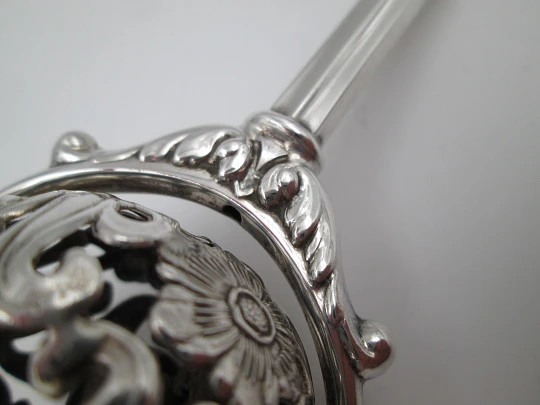 Pedro Duran baby rattle. 925 sterling silver. Flowers & vegetable motifs. 1990's