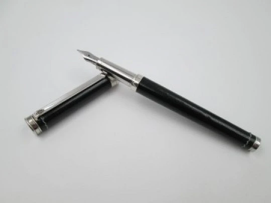 Pedro Duran. Black leather & 925 sterling silver. 1990's. Cartridge