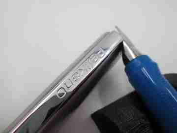 Pelikan Pelikano P450 fountain pen. Stainless steel & blue plastic. Cartridge. 1980's