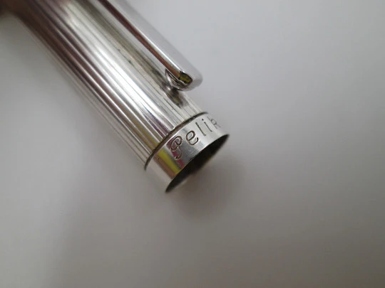 Pelikan writing set. 925 sterling silver. 1970's. Stripe pattern. Germany