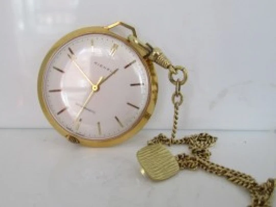 Pendant watch Kienzle. Gold plated. 1960's. Manual wind. Germany