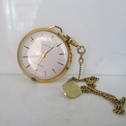 Pendant Watch Kienzle Gold Plated 1960s Manual Wind | El