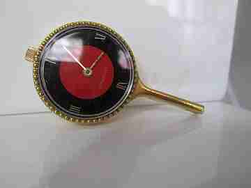 Pendant watch Lucerne. Golden metal. Mirror. Manual wind