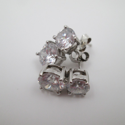 Boucles D'oreilles En Argent 925/1000 - Fermoir Papillon (mariposa) - Neuf Avec étiquettes
