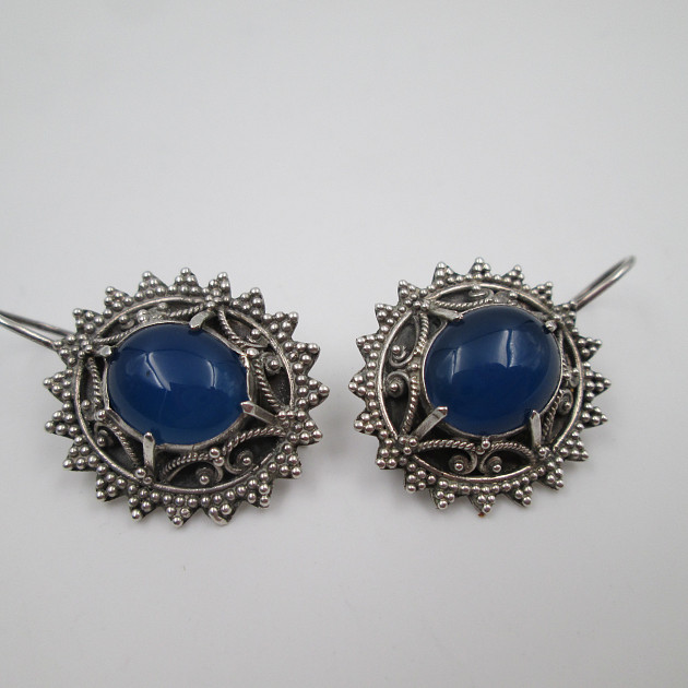 Pendiente En Plata – Óvalo Turquesa » El Papalote - Plata