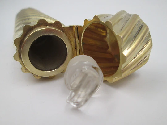 Perfume / Scent Bottle. Sterling Silver. Vermeil. Sampson Mordan