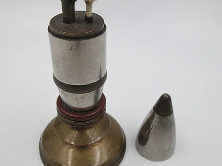 cigarette lighter in spanish Petrol Table Lighter Bullet Spanish Army Bronze And Silver Plated