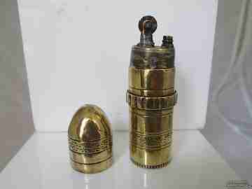 Pierre. Bullet shaped. Austria. 1960's. Petrol. Golden metal